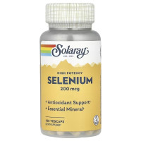Селен высокоэффективный, 200 мкг, Selenium, High Potency, Solaray, 100 вегетарианских капсул