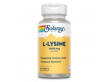 Лізин 1000 мг, L-Lysine, Solaray, 90 Таблеток