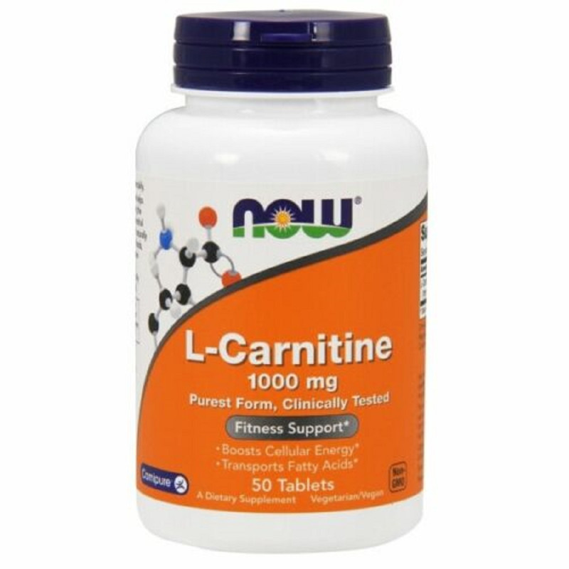 L-Карнитин, 1000 мг, L-Carnitine, Now Foods, 50 таблеток