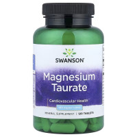 Магній таурат, 100 мг, Magnesium Taurate, Swanson, 120 таблеток