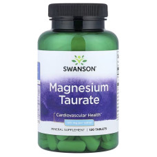 Магній таурат, 100 мг, Magnesium Taurate, Swanson, 120 таблеток