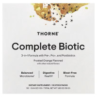 Пробіотичний комплекс, смак апельсину, Complete Biotic, Thorne, 30 стиків