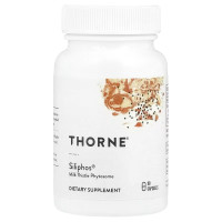Экстракт розторопши, Siliphos, Milk Thistle Phytosome, Thorne Research, 90 капсул