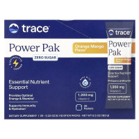 Электролиты без сахара, вкус апельсина и манго, Power Pak, Trace Minerals, 30 пакетов по 6 гр.