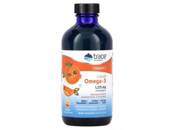 Омега-3 для дітей, 1275 мг, смак апельсину, Children's Liquid Omega-3, Trace Minerals, 237 мл