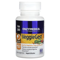 Травные ферменты, VeggieGest, Enzymedica, 60 капсул