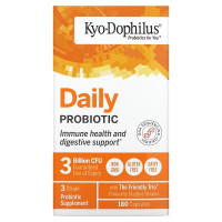 Пробиотик ежедневный, Kyo-Dophilus, Daily Probiotic, Kyolic, 180 капсул