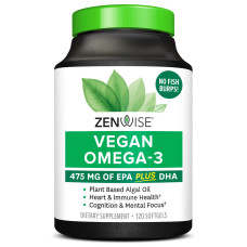 Омега-3 для веганов, Vegan Omega-3, Zenwise, 120 желатиновых капсул