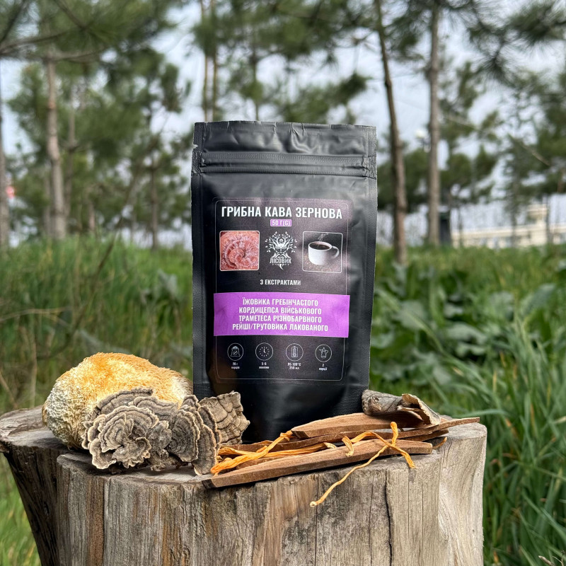 Грибна кава (зернова), "Лісовик", 50 грам