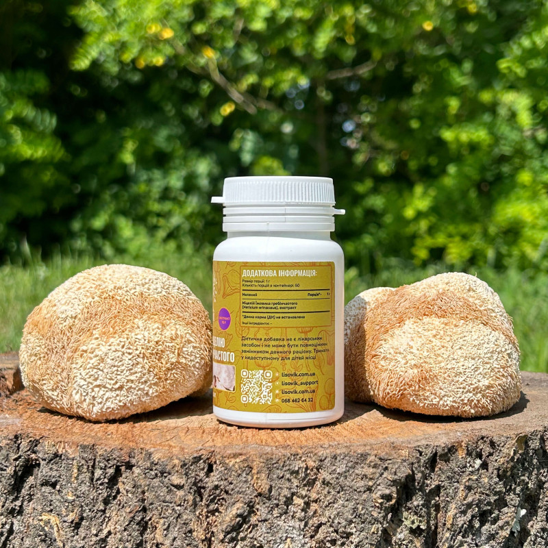 Екстракт міцелію Їжовика гребінчастого, мелений, "Лісовик", 50 грам