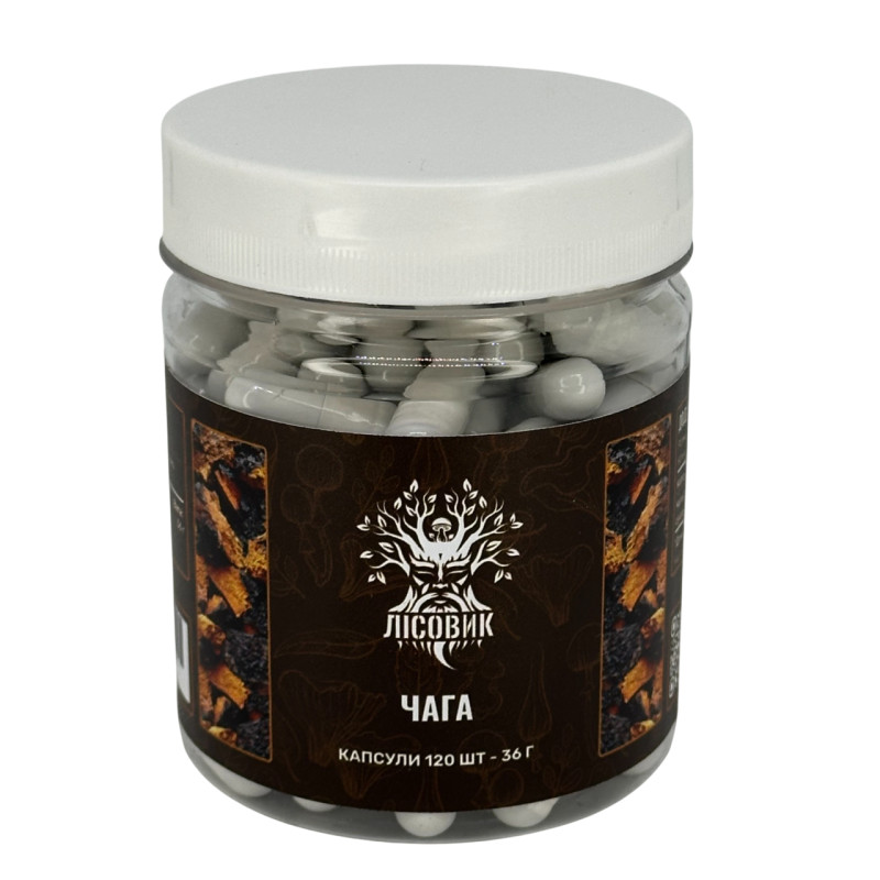 Чага березовая, "Лесовик", 120 капсул по 0.3 г