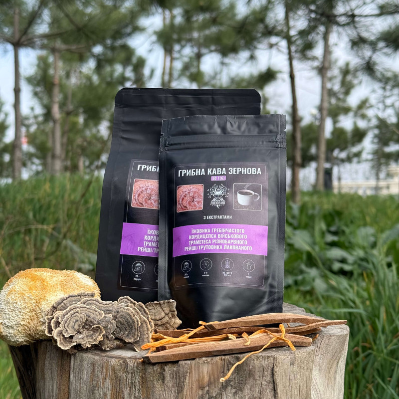 Грибна кава (зернова), "Лісовик", 50 грам