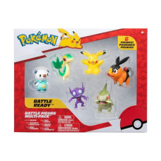 Набор игровых фигурок Pokemon - Сэбалай, Эксью, Снайви, Тепиг, Ошавотт и Пикачу