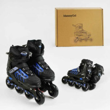 Ролики 81785-XL размер 42-44 (6) цвет СИНИЙ, колеса PU, d – 9 см, стелька 25-27 см, алюминиевая рама, подшипник ABEC-7, в коробке