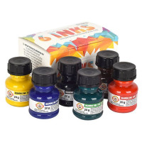 Тушь для черчения, 20г., набор 6 цветов