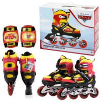 Ролики "Cars/Тачки", размер S (31-34), pu 1 свет с защитой
