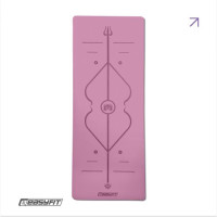 Килимок для йоги професійний EasyFit Pro каучук 5 мм Рожевий