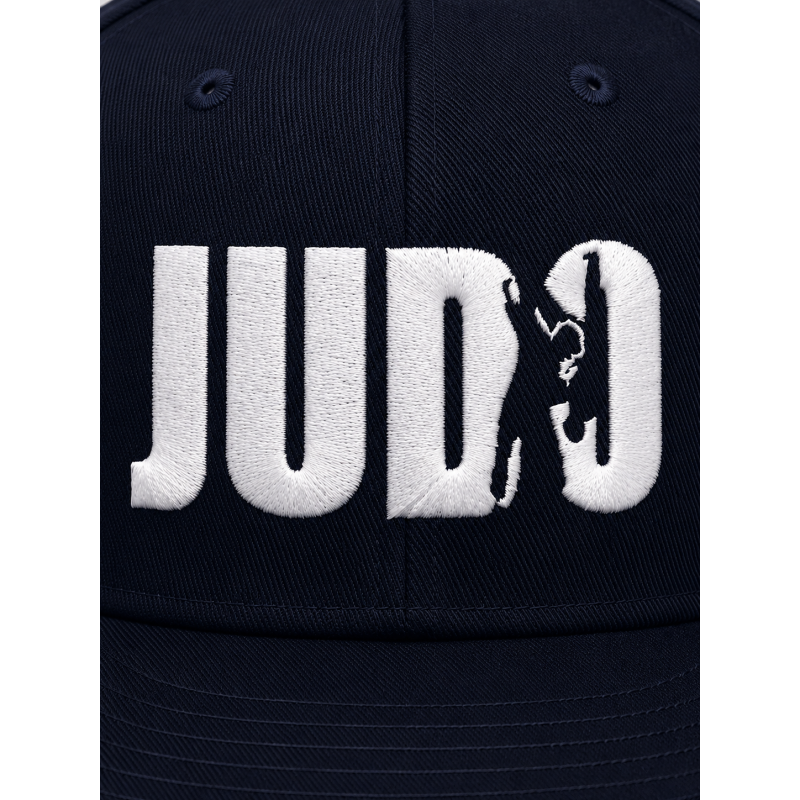 Синя бейсболка TM KINTAYO з вишивкою JUDO/ДЗЮДО, з прямим козирком
