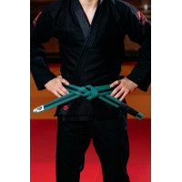 Зелено-чорний пояс для джиу джитсу ТМ KINTAYO, 180 зріст