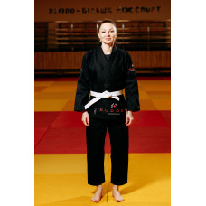 Чорне кімоно для дівчат/жінок, джиу-джитсу, TM BUDOGI, зріст 160 см, щільність 450 гр/м.кв.