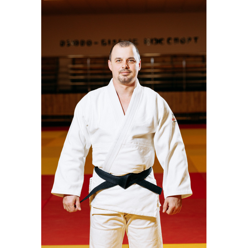 Белое кимоно для парней/мужчин, дзюдо, TM BUDOGI серия ADVANCED, рост 140 см, плотность 500 гр/м.кв.