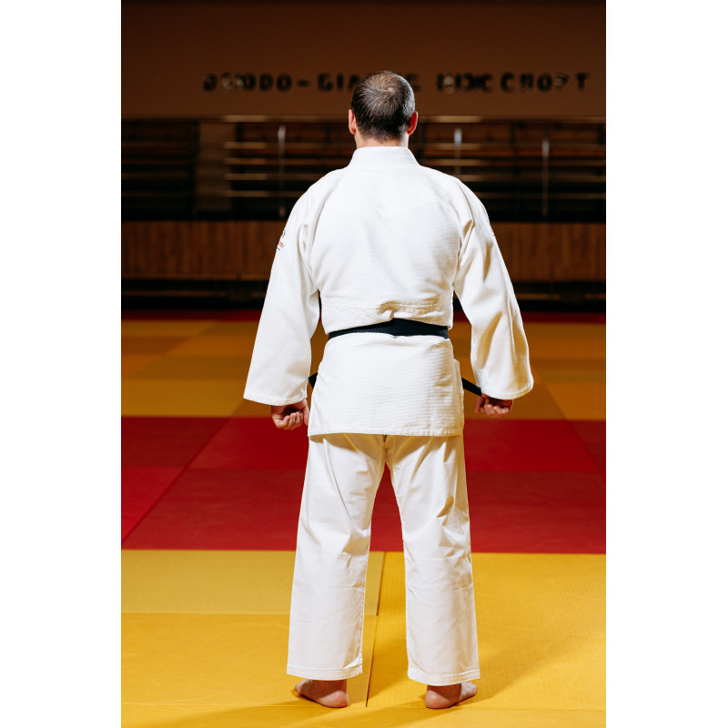 Белое кимоно для парней/мужчин, дзюдо, TM BUDOGI серия ADVANCED, рост 140 см, плотность 500 гр/м.кв.