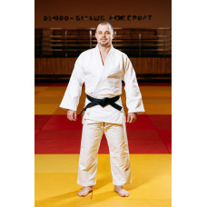 Белое кимоно для парней/мужчин, дзюдо, TM BUDOGI серия PRO, рост 160 см, плотность 650 гр/м.кв.
