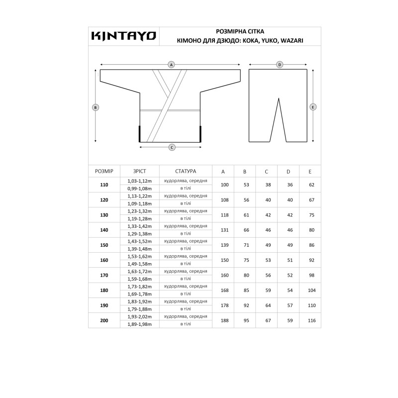 Форма для бойового хортингу TM KINTAYO, щільність 350 гр/м² - Розмір: 160