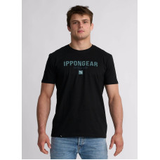 Чорна футболка IPPON GEAR CLAIM з логотипом, Розмір S, 100% органічна бавовна