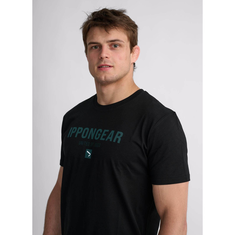Чорна футболка IPPON GEAR CLAIM з логотипом, Розмір S, 100% органічна бавовна