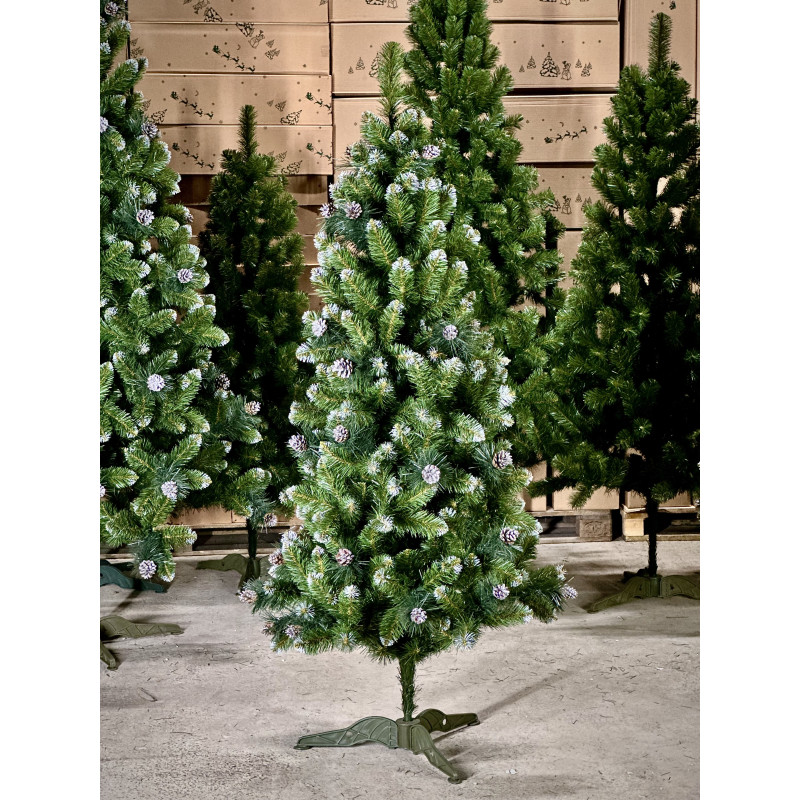 Ялинка із білим напиленням та шишками SNOWY CONE TREE