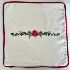 Наволочка одностороння з вишивкою POINSETTIA