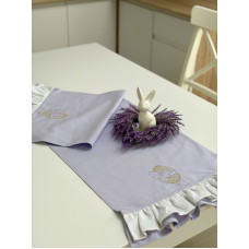 Доріжка бузкова з білою рюшею PURPLE EASTER C08-40