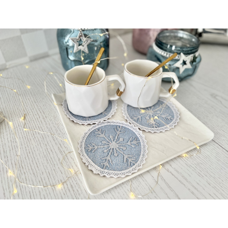Набір серветок гобеленових з мереживом SQUIRREL-SET6-10D Limaso