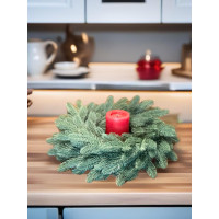 Голубой литой венок CHRISTMAS WREATH-01