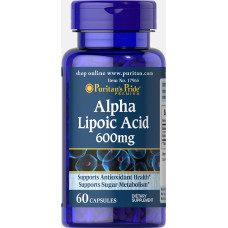 Альфа-ліпоєва кислота, Alpha Lipoic Acid, Puritan's Pride, 600 мг, 60 капсул