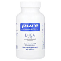 ДГЕА, DHEA, Pure Encapsulations, підтримка імунітету, спалювання жиру, гормонального балансу та емоційного благополуччя, 25 мг, 180 капсул