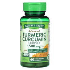 Куркума комплекс, Turmeric Curcumin Complex, Nature's Truth, 1500 мг, 60 капсул швидкого вивільнення (750 мг на капсулу)