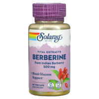 Берберин, Berberine, Solaray, 500 мг, 60 вегетарианских капсул