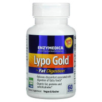 Ферменты для переваривания жиров, Lypo Gold, Enzymedica, 60 капсул
