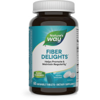 Клетчатка, Fiber Delights, Nature's Way, со вкусом ванили, 60 жевательных таблеток