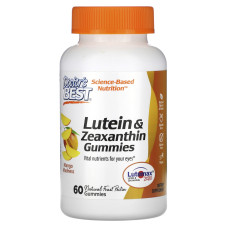 Лютеїн та Зеаксантін, Lutein & Zeaxanthin Gummies, Doctor's Best, зі смаком манго, 60 жувальних цукерок