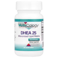 Дегидроэпиандростерон, DHEA, Nutricology, микронизированная липидная матрица, 25 мг, 60 таблеток с риской