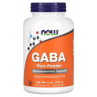 Гамма-аминомасляная кислота, GABA, Now Foods, чистый порошок, 170 г
