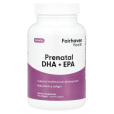 Пренатальна ДГК + ЕПК, Prenatal DHA + EPA, Fairhaven Health, 90 гелевих капсул
