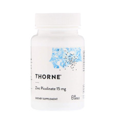 Піколінат цинку, Zinc Picolinate, Thorne, 15 мг, 60 капсул
