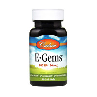 Витамин Е, E-Gems Natural Vitamin E, Carlson, 134 мг (200 МЕ), 90 гелевых капсул