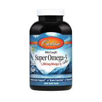 Омега-3, риб'ячий жир, Super Omega-3 Gems, Carlson, 600 мг, 300 гелевих капсул