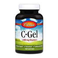 Вітамін C, C-Gel, Carlson, 1000 мг, 100 гелевих капсул