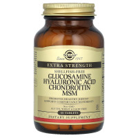 Глюкозамин, гиалуроновая кислота, хондроитин, МСМ, Glucosamine Hyaluronic Acid Chondroitin MSM, Solgar, 60 таблеток